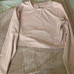 Target Pink Long Sleeve Crop Top